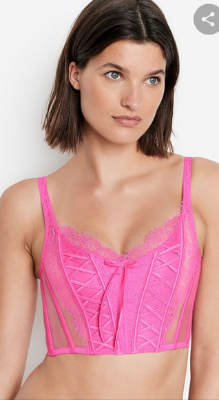 Unlined Lace up corset top - Picture 1 of 8